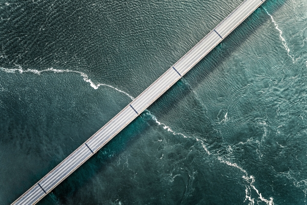 The bridge above water