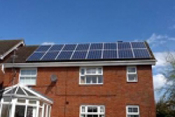 A rooftop solar on the house