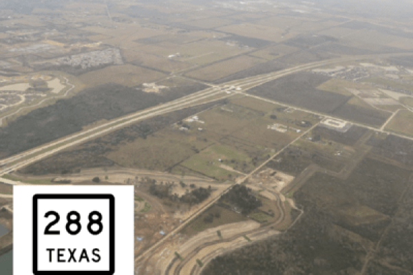 A 60 mile highway connecting downtown Houston to the gulf coast of Texas