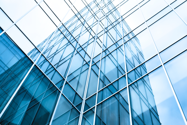Blue office windows