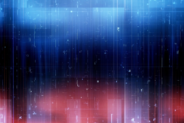 Blue and pink abstract tech lines