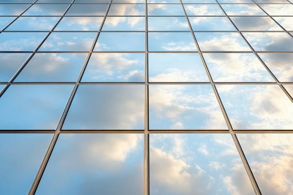 Window Reflection with Clouds