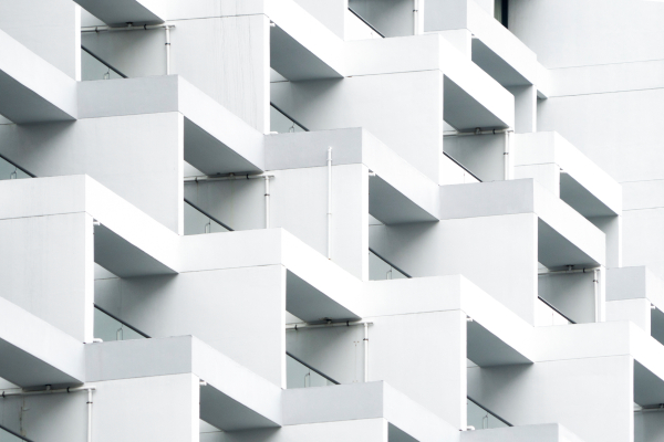 exterior white concrete pattern wall building