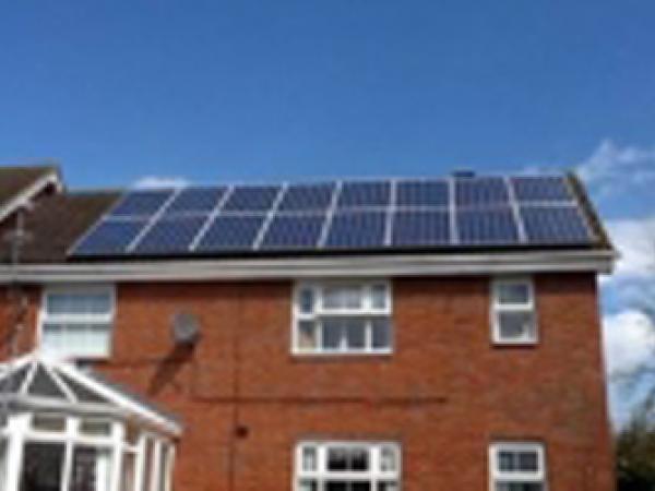 A rooftop solar on the house