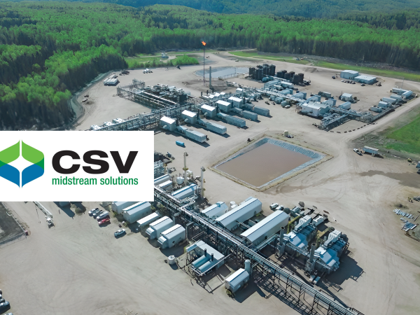 CSV logo on top of photo of facilities