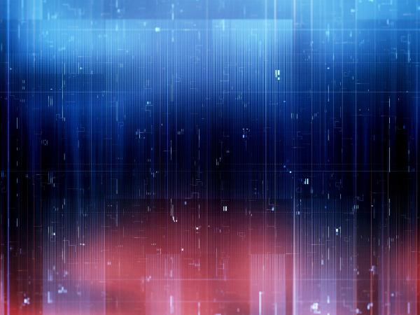 Blue and pink abstract tech lines