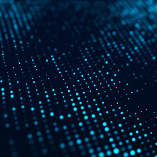 Abstract teal mesh dots