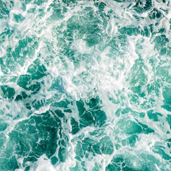 Blue green ocean waves
