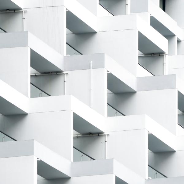 exterior white concrete pattern wall building