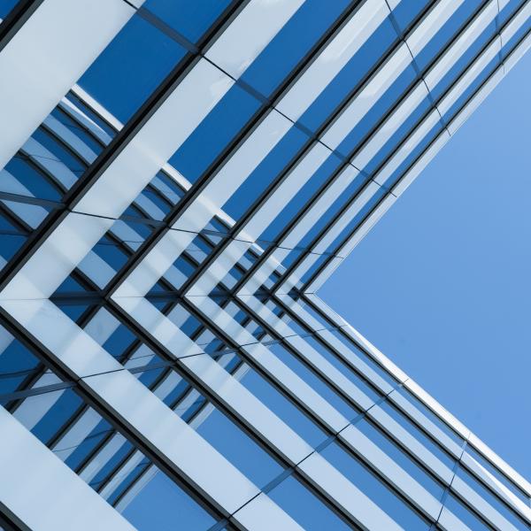 Building glass reflection